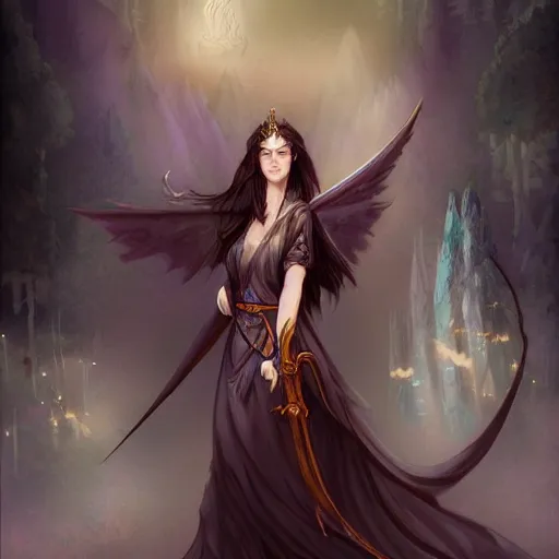 Image similar to Luthien in the style of WLOP