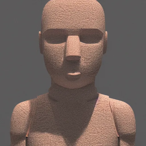 Prompt: A person made of bricks, octane render