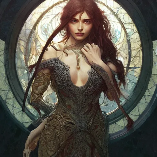 Prompt: portrait of an eldrich horror, D&D, fantasy, intricate, elegant, highly detailed, digital painting, artstation, concept art, smooth, sharp focus, illustration, art by artgerm and greg rutkowski and alphonse mucha