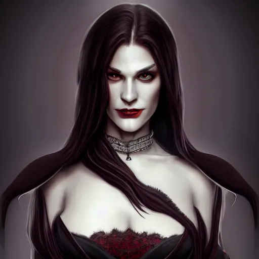 Image similar to perfectly - centered - portrait - photograph of evil vampire, the perfect human female specimen, intricate, elegant, super highly detailed, professional digital painting, artstation, concept art, smooth, sharp focus, no blur, no dof, extreme illustration, unreal engine 5, 8 k, by anne stokes