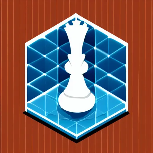 Image similar to queen chess piece, isometric