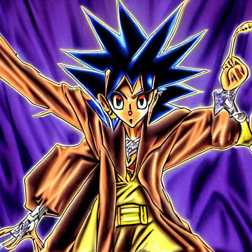 Prompt: Yugi from Yu-gi-oh summoning exodia in hyper realistic, 8k, accurate detail, high detail, Richard Estes