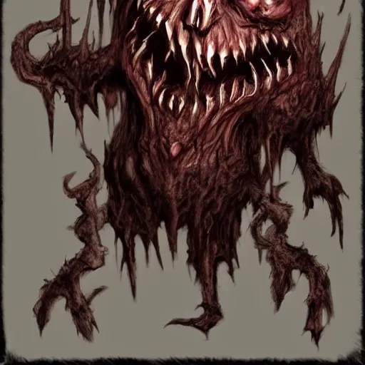 Image similar to scariest monster dark concept art