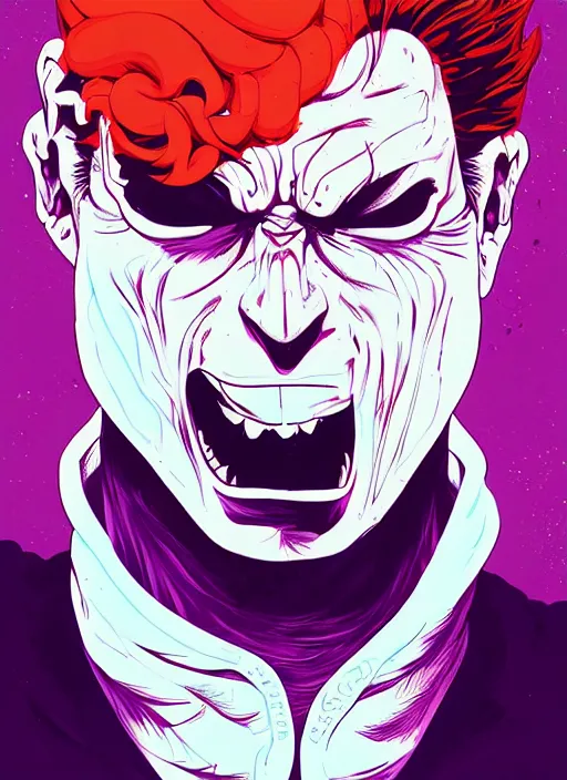Prompt: delirium face portrait of hisoka by petros afshar, tom whalen, laurie greasley
