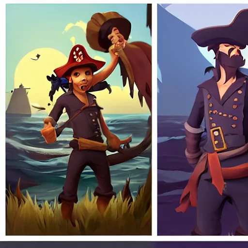 Image similar to painting jack the pirate on sea of thieves game avatar hero smooth face median photoshop filter cutout vector behance hd by jesper ejsing, by rhads, makoto shinkai and lois van baarle, ilya kuvshinov, rossdraws, illustration, art by ilya kuvshinov and gustav klimt