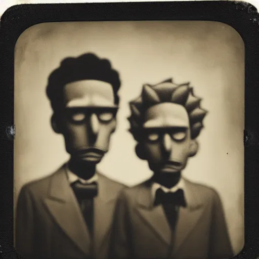 Image similar to tintype photo of “ rick and morty ”