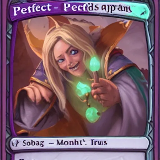 Image similar to Perfect 🧙‍♀️, Hearthstone official artwork trending on Hearthstone official