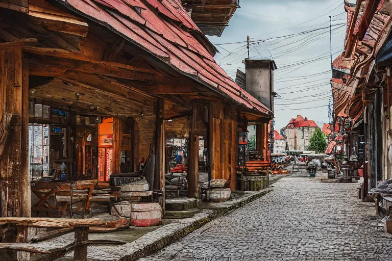 Image similar to Rustic slavic city, XF IQ4, 150MP, 50mm, f/1.4, ISO 200, 1/160s, natural light, Adobe Photoshop, Adobe Lightroom, DxO Photolab, polarizing filter, Sense of Depth, AI enhanced, HDR