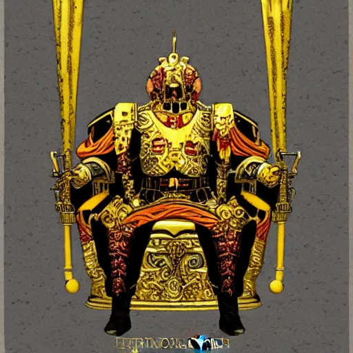 Image similar to illustration. the emperor on his golden throne 4 0 k