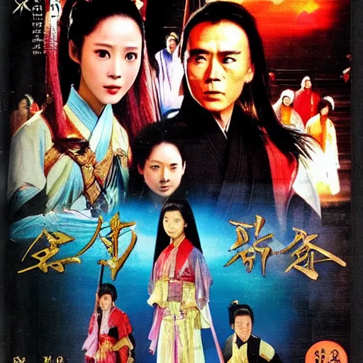 Image similar to wuxia, xianxia, shenmo fantasy, xuanhuan fantasy, martial artist, qi blast, 1 9 8 3 cinematic movie, hong kong movie