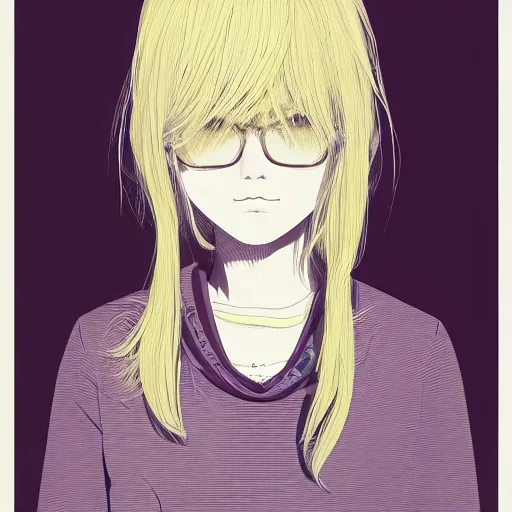 Image similar to a portrait of porter robinson blonde by inio asano, beeple and james jean, aya takano color style, 4 k, super detailed, harmony