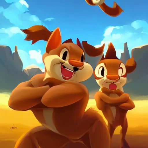 Image similar to face icon stylized minimalist chip'n dale : rescue rangers, loftis, cory behance hd by jesper ejsing, by rhads, makoto shinkai and lois van baarle, ilya kuvshinov, rossdraws global illumination