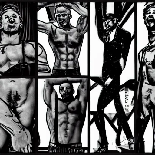 Prompt: lgbt art, tom of finland style, art in 4 k, high quality