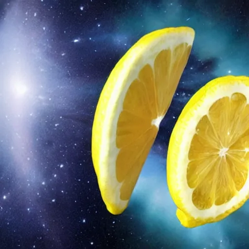 Image similar to cross section lemon as star, photo by hubble