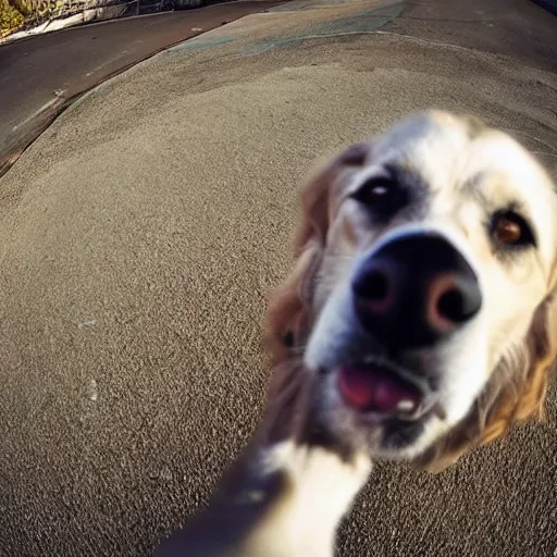 Image similar to photo a dog taking a selfie with suspicious look, award - winning photograph, national geographic, perfect lighting