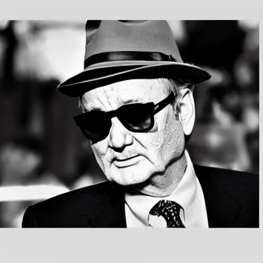 Image similar to closeup of bill murray as a blues brother