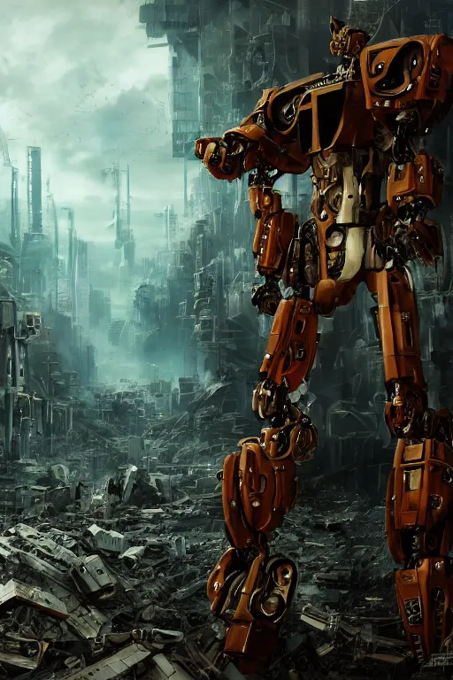 Image similar to a futurecore boxing humanoid mecha in ruin city, bright, by real steel ( 2 0 1 1 ), eve venture, raymond swanland, cryengine, post apocalyptic, mechanical structure, unreal engine 5, camouflage scheme, sharp focus, 8 k realistic, hyper detailed, bright, background by greg rutkowski, ray tracing, realistic shaded, smooth face