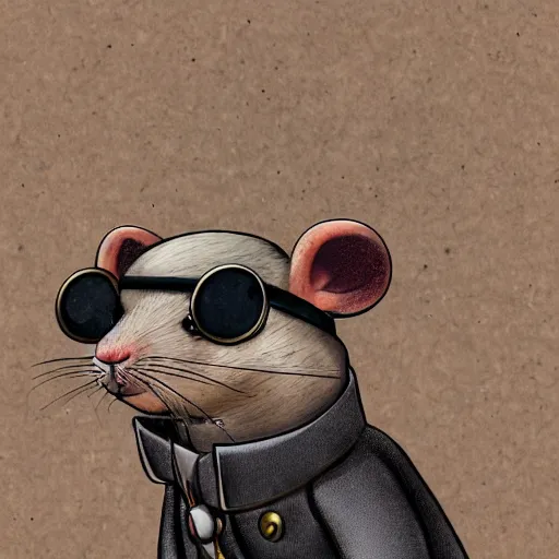 Prompt: a rat with steampunk googles, by Fortiche Studio