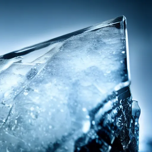 Image similar to close - up large clear ice block on snow in game of thrones, 4 k, epic, cinematic, focus, movie still, fantasy, extreme detail, atmospheric, dark colour, sharp focus