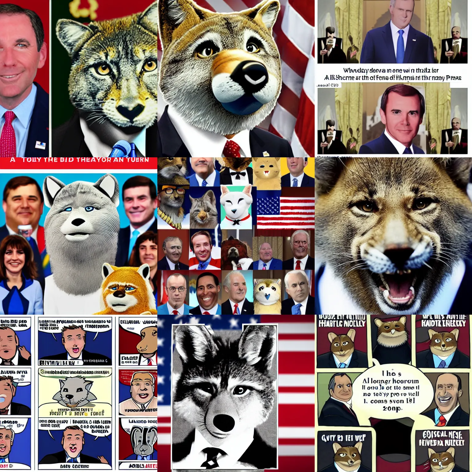 Image similar to a furry presidency