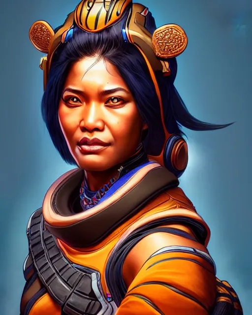 Image similar to The Tiger Queen as an Apex Legends character digital illustration portrait design by, Mark Brooks detailed, soft lighting