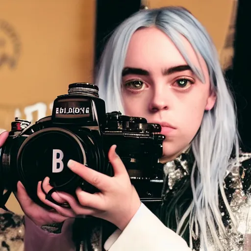 Image similar to a camera carried by billie eilish in a casino