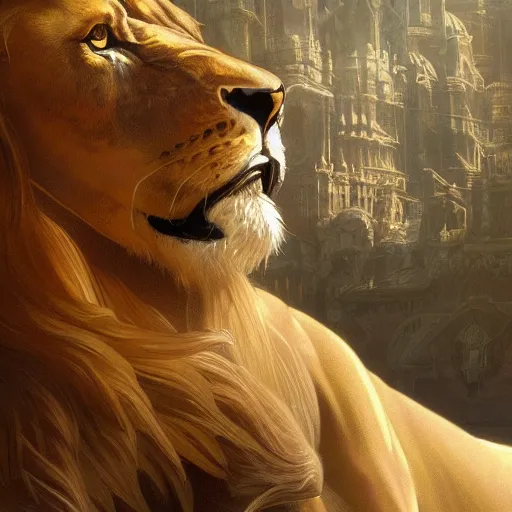 Prompt: william dafoe controlling lions, intricate, highly detailed, digital painting, william dafoe, artstation, concept art, smooth, sharp focus, illustration, unreal engine 5, 8 k, art by artgerm and greg rutkowski and alphonse mucha, william dafoe