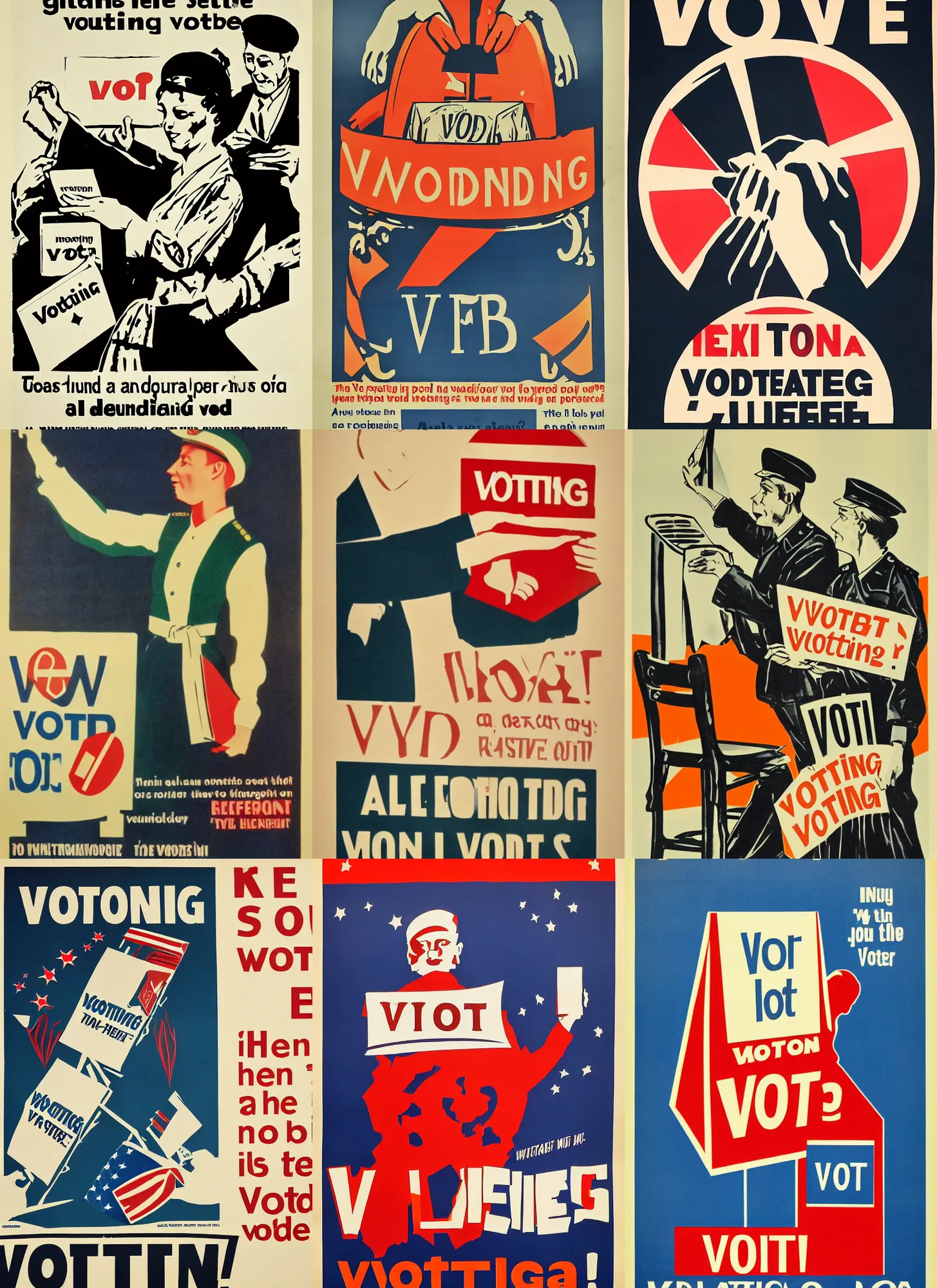 Prompt: a propaganda poster about the voting