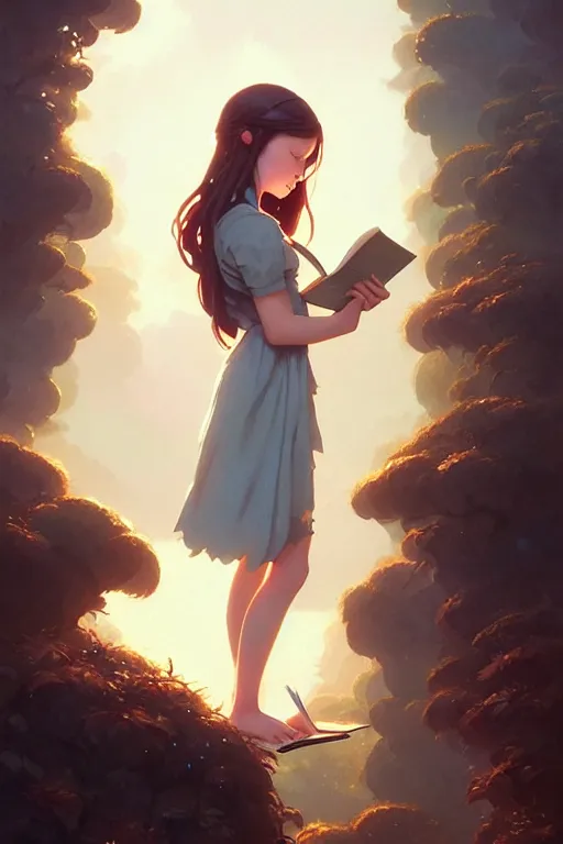 Prompt: highly detailed portrait of beautiful girl reading a book in pixar up, dynamic pose, stephen bliss, unreal engine, fantasy art by greg rutkowski, loish, rhads, ferdinand knab, makoto shinkai and lois van baarle, ilya kuvshinov, rossdraws, tom bagshaw, global illumination, radiant light, detailed and intricate environment