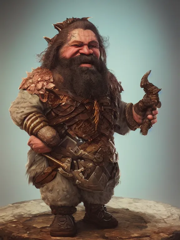 Prompt: Jovial High Fantasy Dwarf with his Raven, RPG Portrait Reference, Oil Painting, Trending on Artstation, octane render, Insanely Detailed, 8k, HD