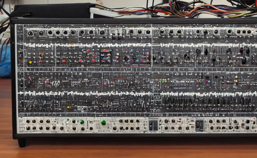 Image similar to the most epic eurorack modular synthesizer of all time