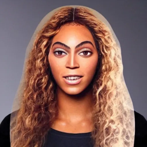 Image similar to bee with human face resembling beyonce