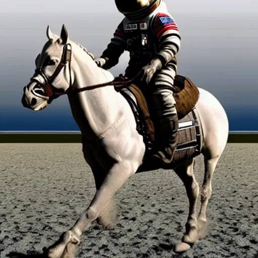 Prompt: astronaut riding a horse, photorealistic