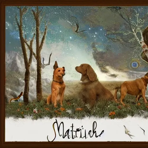 Image similar to naturalism sublime splendor dog