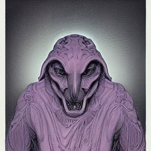 Prompt: a portrait of coyote, in the style of wayne barlowe
