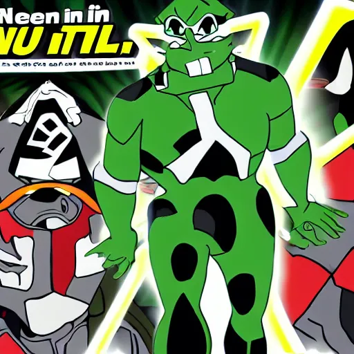 Prompt: Unit 731 in the style of ben 10