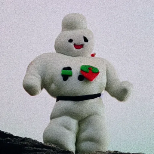 Image similar to blurry photo of the stay puft marshmallow man