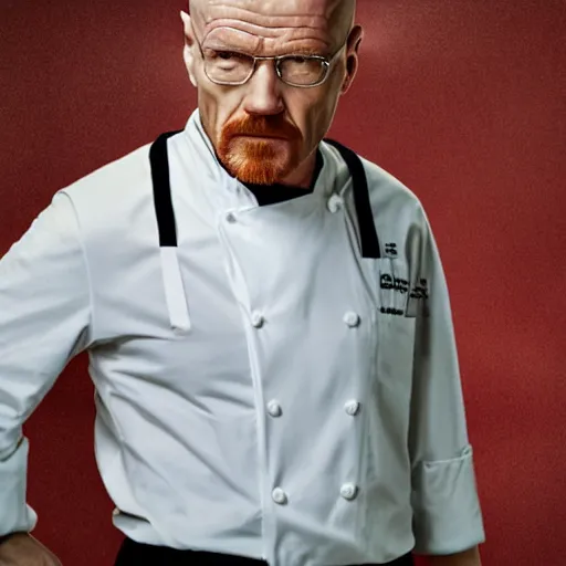 Prompt: Walter White as Chef Gordon Ramsey,