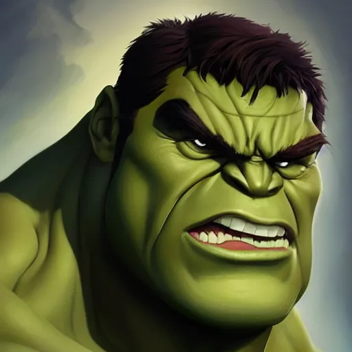 Image similar to face icon stylized minimalist the hulk, loftis, cory behance hd by jesper ejsing, by rhads, makoto shinkai and lois van baarle, ilya kuvshinov, rossdraws global illumination