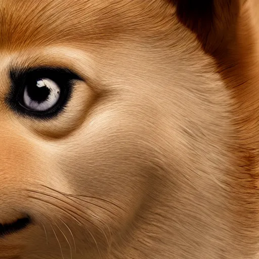 Image similar to studio photo of a gold medal ese with the face of a shiba inu, photorealistic, detailed, close - up photo, 4 k.