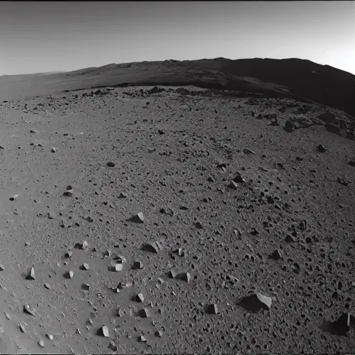 Image similar to unsettling spooky grey mars rover footage