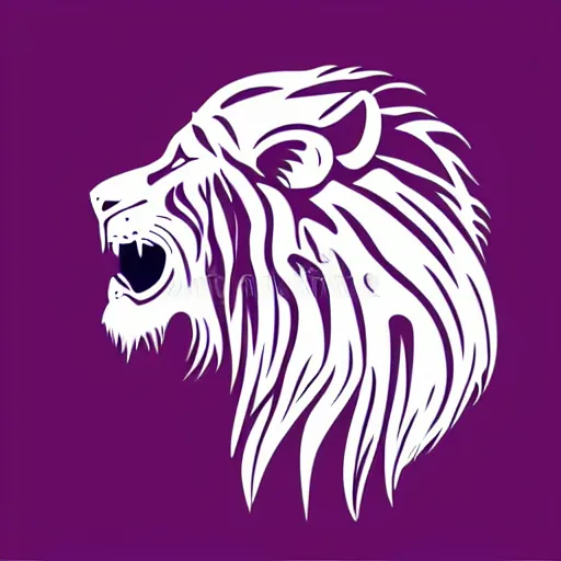 Image similar to white lion logo , vector illustration , 2d