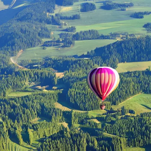 Prompt: alpen heißluftballon