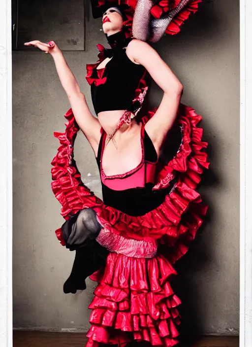 Image similar to Cinematography Bad Bunny dressed as a flamenco dancer by Emmanuel Lubezky