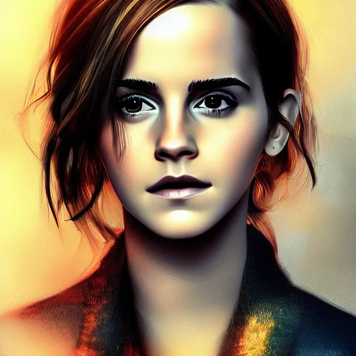 Image similar to portrait of emma watson, digital art, artstation cgsociety masterpiece