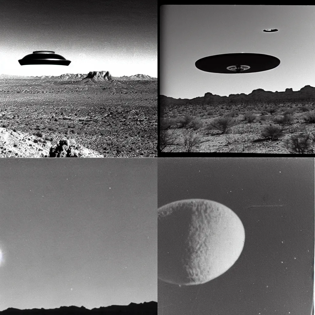 Prompt: small ufo over the sonoran desert, project blue book super 8 camera footage, out of focus