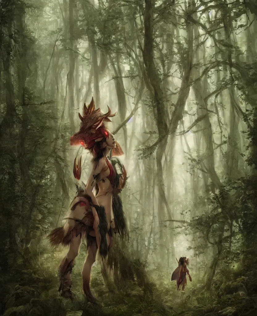 Image similar to portrait of Princess Mononoke wearing mask, lush forest landscape, painted by tom bagshaw, proko, artgerm, norman rockwel, james gurney, denoised, sharp,