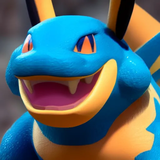 Prompt: high definition render, hyper realism, f / 4. 2, 5 0 mm sharp lens, shallow depth of field, pokemon : ( subject = charizard + subject detail = photo realistic, high detail, accurate features )