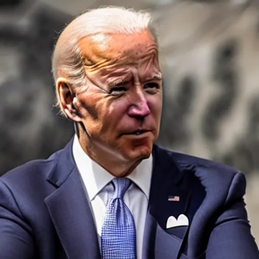 Image similar to joe biden scarface frowning