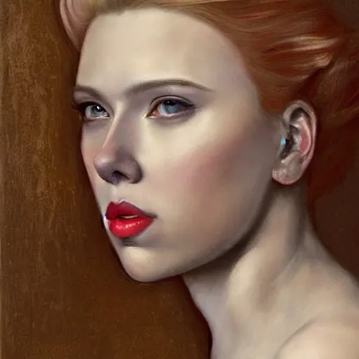 Image similar to scarlett johansson as a glamorous, queen, fantasy, renaissance painting, concept art